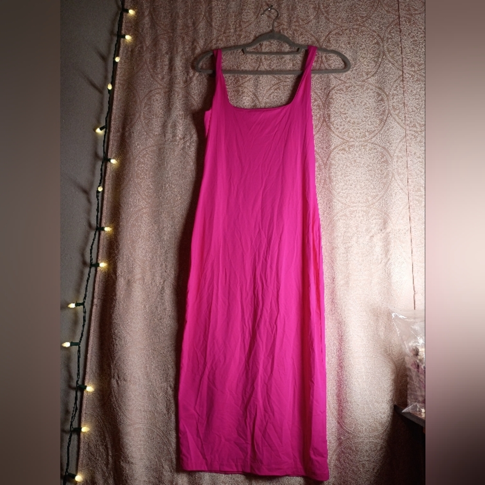 SHEINBAE Hot Pink Maxi Dress